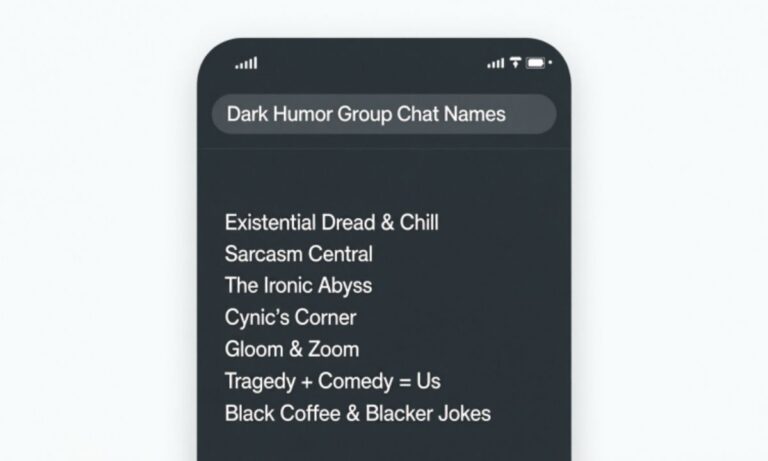 789+ Dark Humor Group Chat Names That Cross the Line (and We Love It)