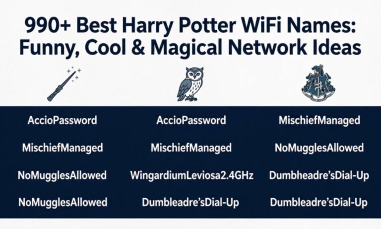 990+ Best Harry Potter WiFi Names: Funny, Cool & Magical Network Ideas