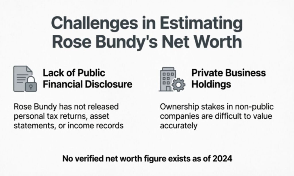 Challenges in Estimating Rose Bundy's Net Worth