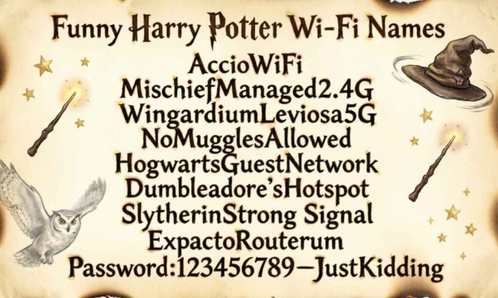 Funny Harry Potter Wi-Fi Names
