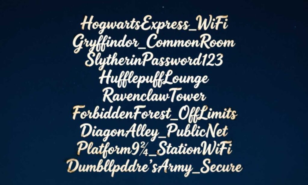Harry Potter Themed Wi-Fi Names