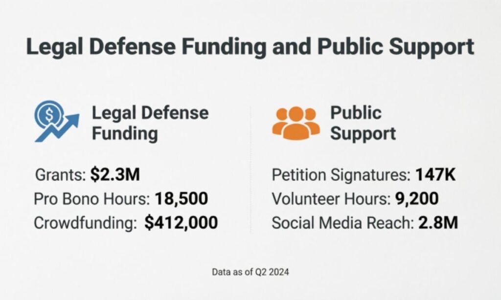 Legal Defense Funding and Public Support