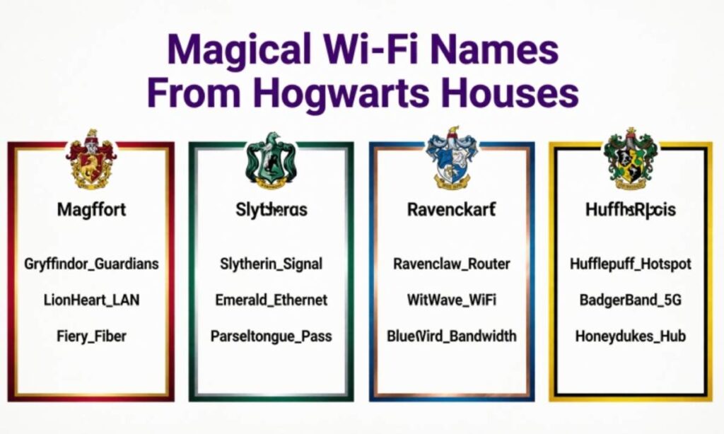 Magical Wi-Fi Names From Hogwarts Houses