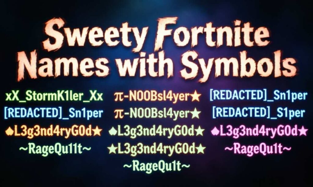 Sweaty Fortnite Names with Symbols