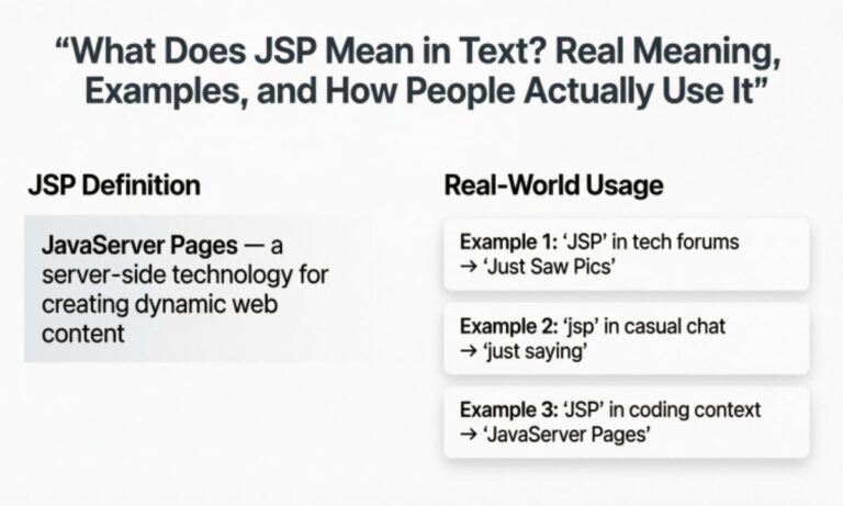 What Does JSP Mean in Text? Real Meaning, Examples, and How People Actually Use It