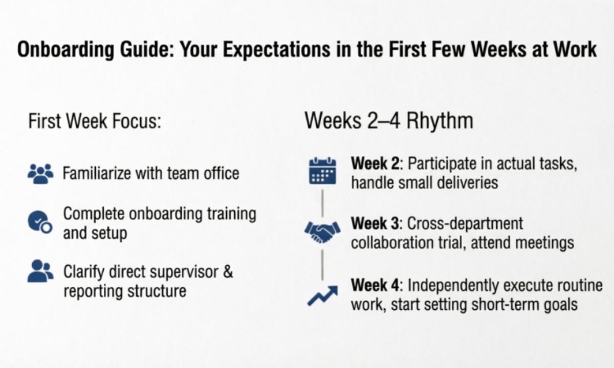 What to Expect in Your First Few Weeks on the Job