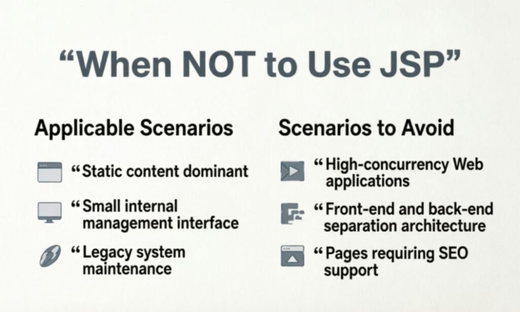 When NOT to Use JSP