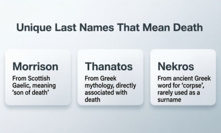 350+ Unique Last Names That Mean Death