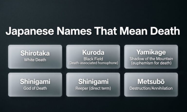 380+ Japanese Names That Mean Death