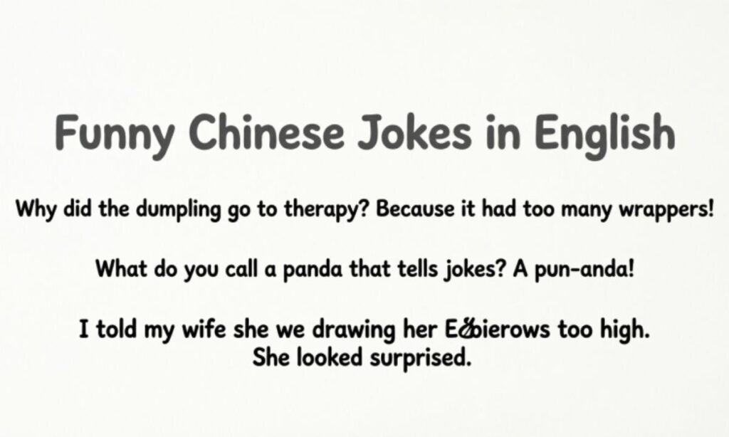 Funny Chinese Jokes in English