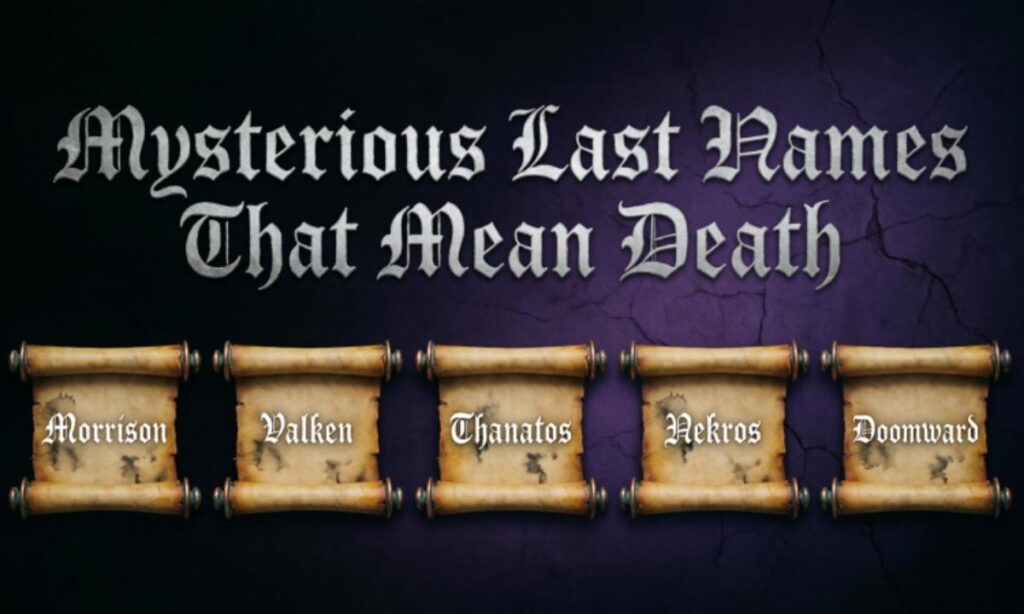 Mysterious Last Names That Mean Death