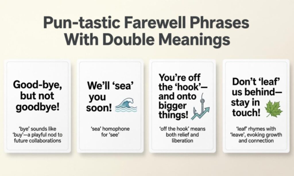 Pun-tastic Farewell Phrases With Double Meanings