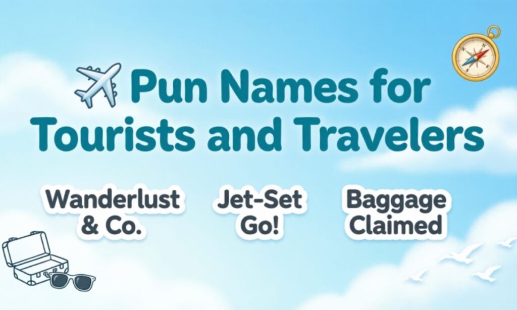 ✈️ Pun Names for Tourists and Travelers