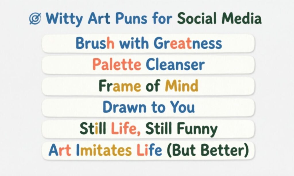 🌐 Witty Art Puns for Social Media