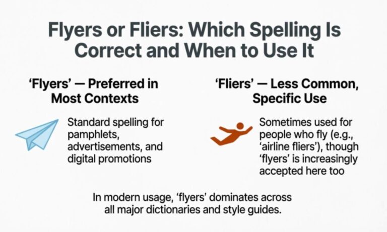 Flyers or Fliers: Which Spelling Is Correct and When to Use It